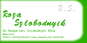 roza szlobodnyik business card